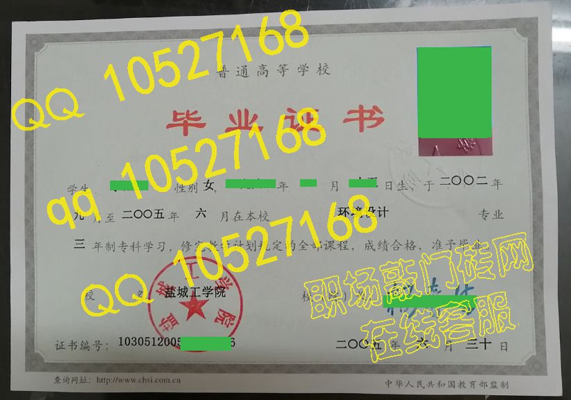 盐城工学院毕业证样本图片w8