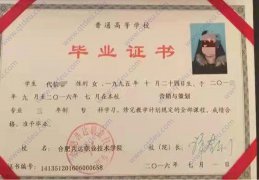 合肥共达职业技术学院毕业证原版样式