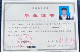宁夏大学毕业证原版样本样式图